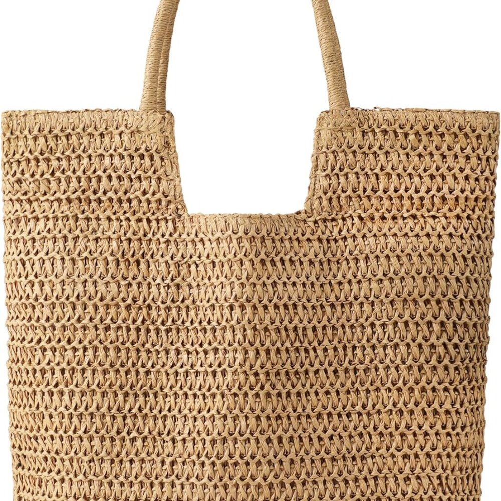Straw Beach Bags for Women - Summer Woven Tote Bag Shoulder Handbags, Large Beac